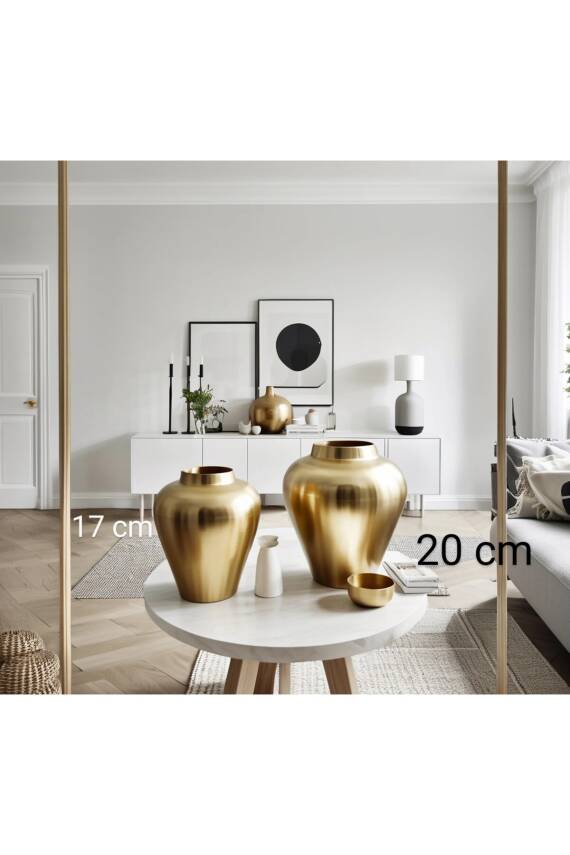 İskandinav Tarzı Bohem Trend Vizon 20 Cm Ahşap Dekor Vazo - 5