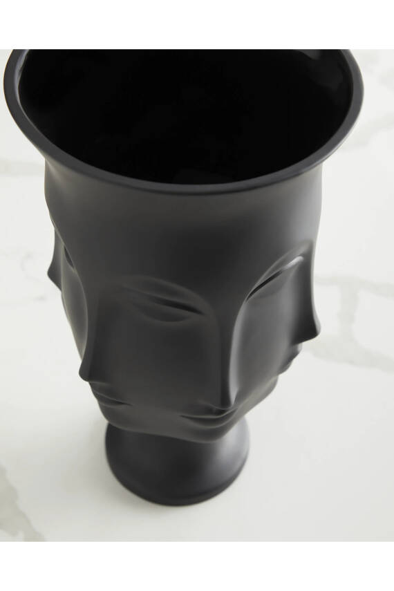 Kahverengi Ayaklı Vazo Trend Bohem Buddha Büyük XL Boy 32 CM Seramik Kahverengi Vazo - 3