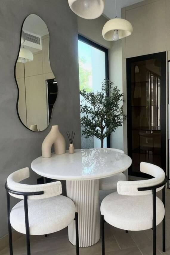 Krem Bohem Krem Vazo Büyük Boy Seramik 28 Cm -26 Cm - 1