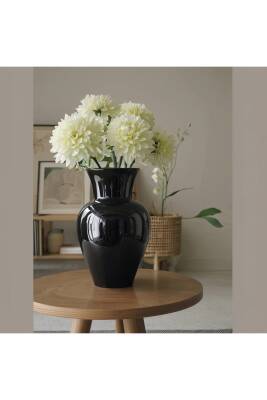 Siyah Dekoratif Şık Karaf model Büyük Cam Vazo 27 cm - 3