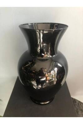 Siyah Karaf Dekoratif Cam Vazo 27 Cm - 3