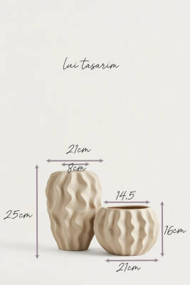 Vazo Krem Rengi XL Boy Mona Vazo - 5