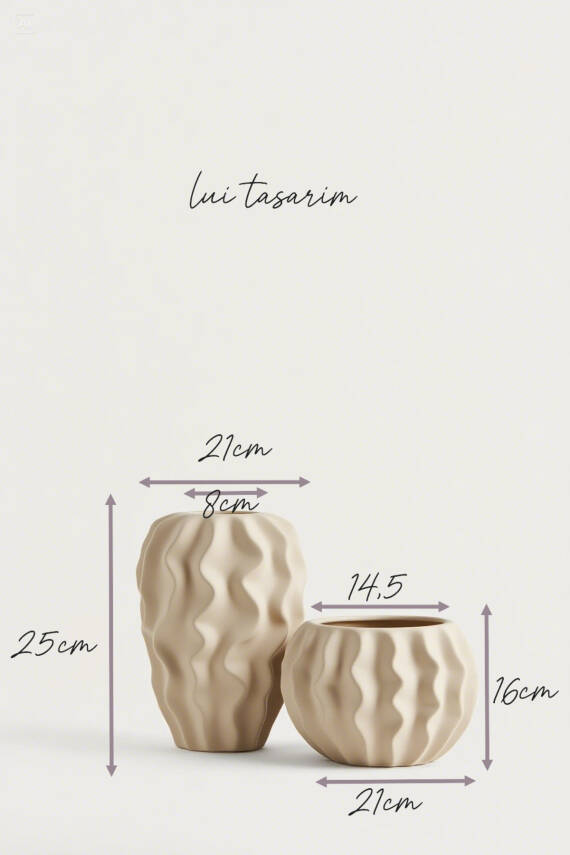 Vazo Krem Rengi XL Boy Mona Vazo - 5