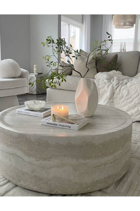 Vazo Seramik Krem Rengi Modern XL Boy 23Cm Avrupa JApandi İskandinav Tarzı emilaortaKrem777, one size - 2