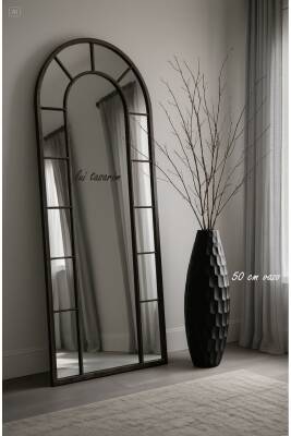 Vazo Siyah Renk XXL Boy 50cm Croco Seramik Modern Şık Uzun Vazo Crocosiyah777, one size - 3